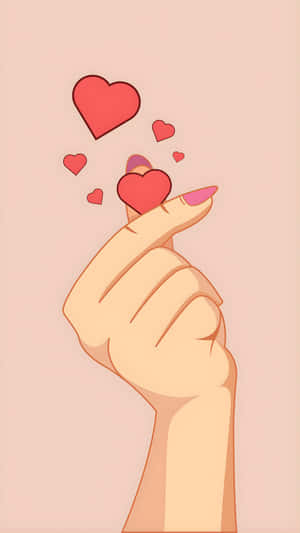 Kpop Finger Heart Love Wallpaper