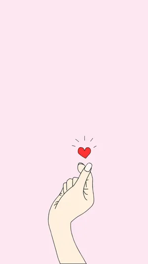 Kpop Finger Heart Love Wallpaper