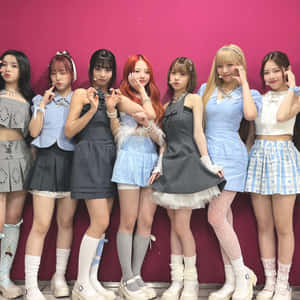 Kpop Girl Group Pose_ Backstage Wallpaper