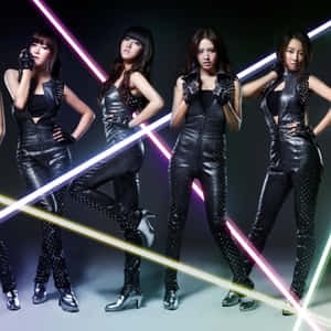 Kpop_ Group_in_ Black_ Leather_ Outfits Wallpaper