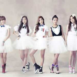 Kpop_ Group_ In_ White_ Tutus Wallpaper