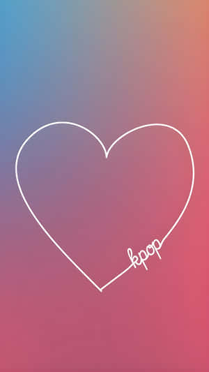 Kpop Heart Love Design Wallpaper