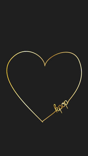 Kpop Heart Love Design Wallpaper