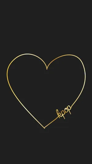 Kpop Heart Love Design Wallpaper
