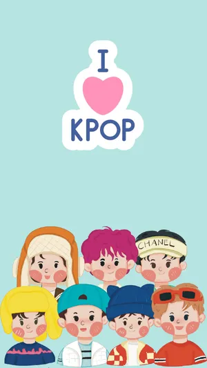Kpop Love Fan Art Wallpaper