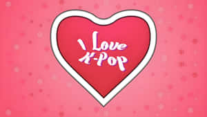 Kpop Love Heart Design Wallpaper