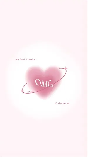 Kpop Love Heart Glow Wallpaper