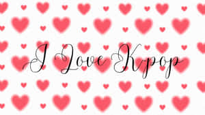 Kpop Love Hearts Background Wallpaper