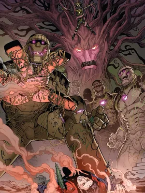 Krakoa_ Battle_ Scene Wallpaper