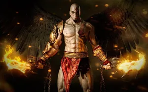 Kratos Black Angel Wings Wallpaper