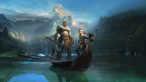 Kratos Journeys Through The River Styx Wallpaper
