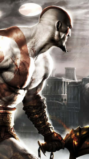 Kratos Preparing For Battle In Sony's God Of War 5 Wallpaper