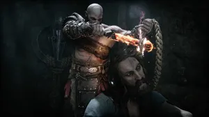 Kratosand Atreusin Combat Godof War Ragnarok Wallpaper