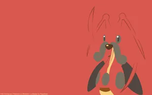 Kricketune Red Minimalist Aesthetic Illustration Wallpaper