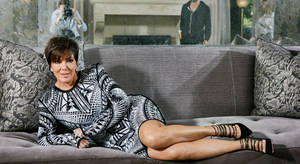 Kris Jenner Balmain Dress Wallpaper