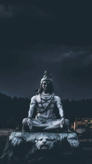 Krishna Iphone Rock Statue Wallpaper