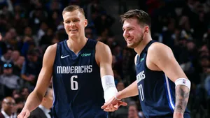 Kristaps Porzingis And Luka Doncic Game Wallpaper