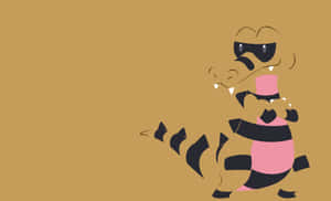 Krokorok Arms Crossed Brown Art Wallpaper