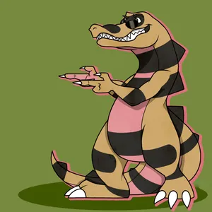 Krokorok Dark Green Art Wallpaper