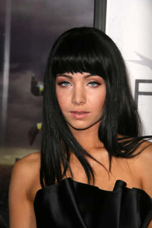 Ksenia Solo Black Dress Event Wallpaper