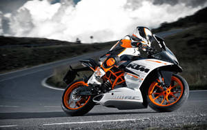 Ktm Duke 390 Sharp Curve Wallpaper