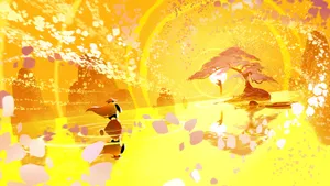 Kung Fu Panda Dragon Warrior With Beautiful Landscape Wallpaper