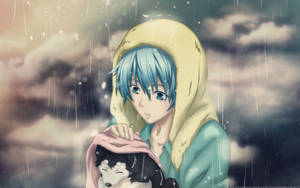 Kuroko Wiht Dog Wallpaper