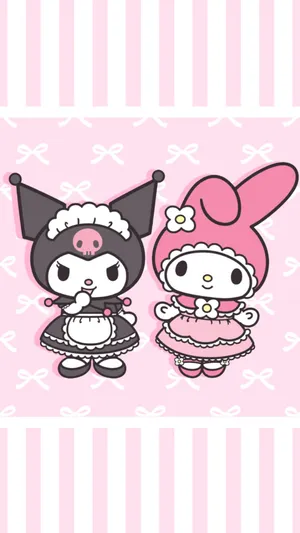 Kuromi And My Melody: Best Friends Forever Wallpaper