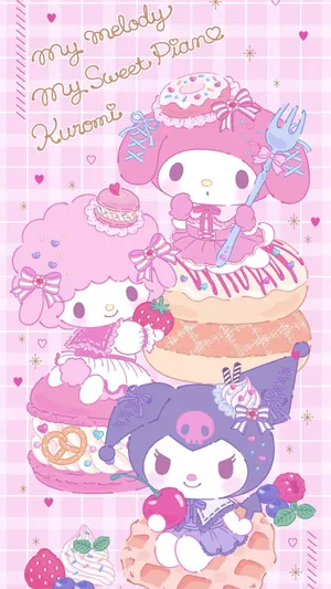 Kuromi And My Melody: Best Friends Forever Wallpaper