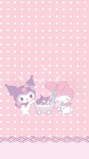 Kuromi And My Melody Enjoying A Scenic Afternoon Wallpaper