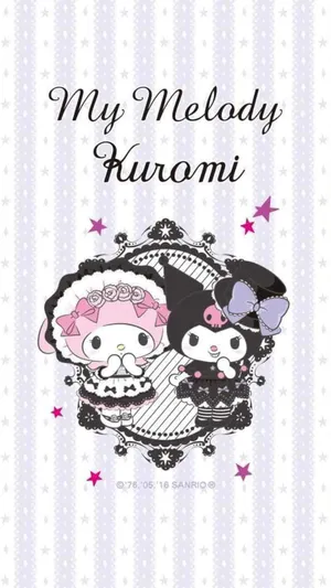 Kuromi And My Melody Sharing A Frame Wallpaper