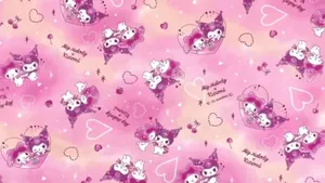 Kuromi And My Melody: Unforgettable Friends Wallpaper