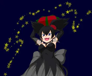 Kuromi Anime Girl Celebration Wallpaper