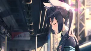 Kuromi Anime Girl Serene Moment Wallpaper