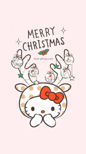 Kuromi Christmas Greeting Card Wallpaper
