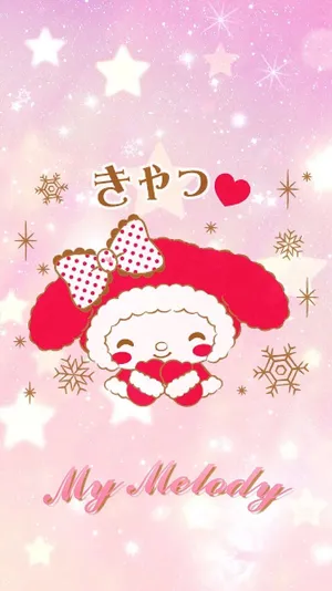 Kuromi Christmas My Melody Santa Claus Wallpaper
