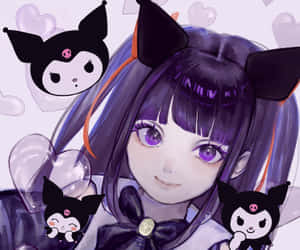 #kuromi Fanart: A Mesmerizing Blend Of Dark And Light Wallpaper