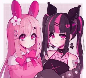 Kuromi Fanart With Expressive Art Style Wallpaper