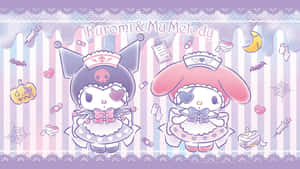 Kuromi Halloween Celebration Wallpaper