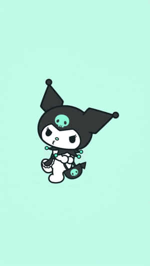 Kuromi Kawaii Character On A Starry Cosmic Background Wallpaper