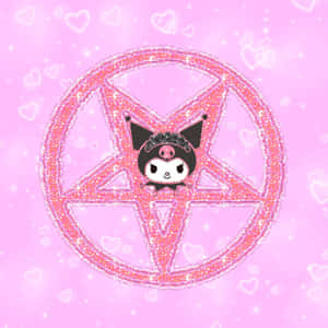 Kuromi Pentagram Sparkle Background Wallpaper