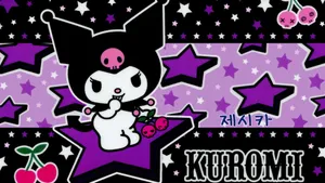 Kuromi Star Pattern Background Wallpaper