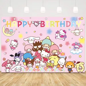 Kuromiand Friends Birthday Banner Wallpaper