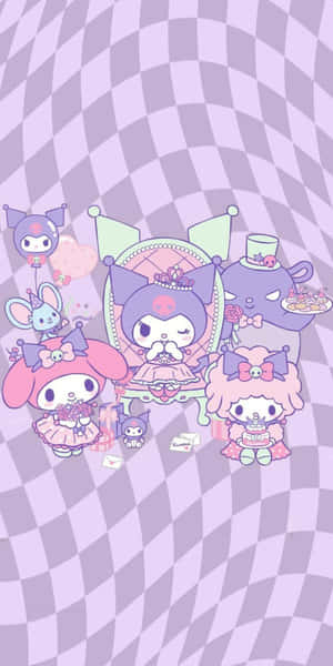 Kuromiand Friends Celebration Wallpaper