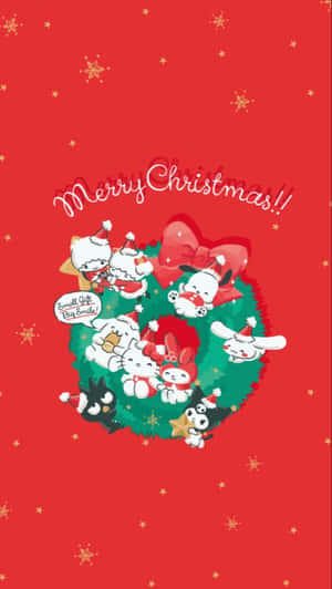 Kuromiand Friends Christmas Celebration Wallpaper