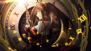 Kurumi Time Manipulator Anime Art Wallpaper