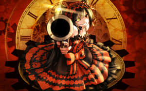 Kurumi Timepiece Aim Wallpaper