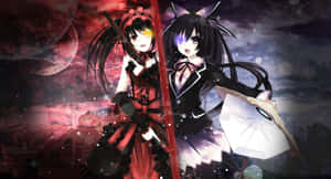 Kurumi Tokisaki Anime Dual Personalities Wallpaper