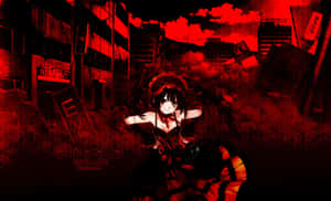 Kurumi Tokisaki Red Backdrop Anime Artwork Wallpaper