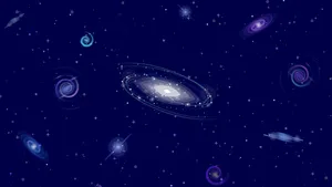 Kurzgesagt Galaxies Wallpaper